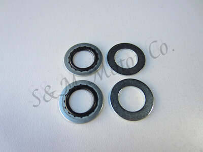 #ad FUEL PETROL GAS TANK TAP PETCOCK SET DOWTY SEALING WASHER TRIUMPH BSA NORTON $8.95