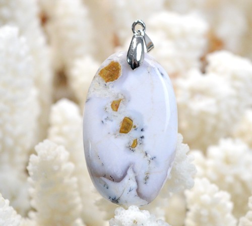 Ciondolo In Pietra Lunare Rettangolo 5x13 Mm - Incastonato In Argento 925 Oro 513 Mm X 1 Pezzo