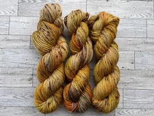 Hand Dyed Yarn 3 Lot DK Weight 100% Superwash Wool  Indie Variegated Skein