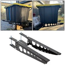 RV 4'' Square Rear Bumper Mounted Cargo Box Generator Tray Support Arms Bracket