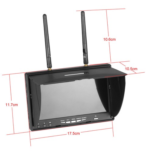 RC FPV Monitor DVR 5.8G 40CH 7”LCD Screen Monitor 800x480 Receiver for FPV Drone - Picture 14 of 14