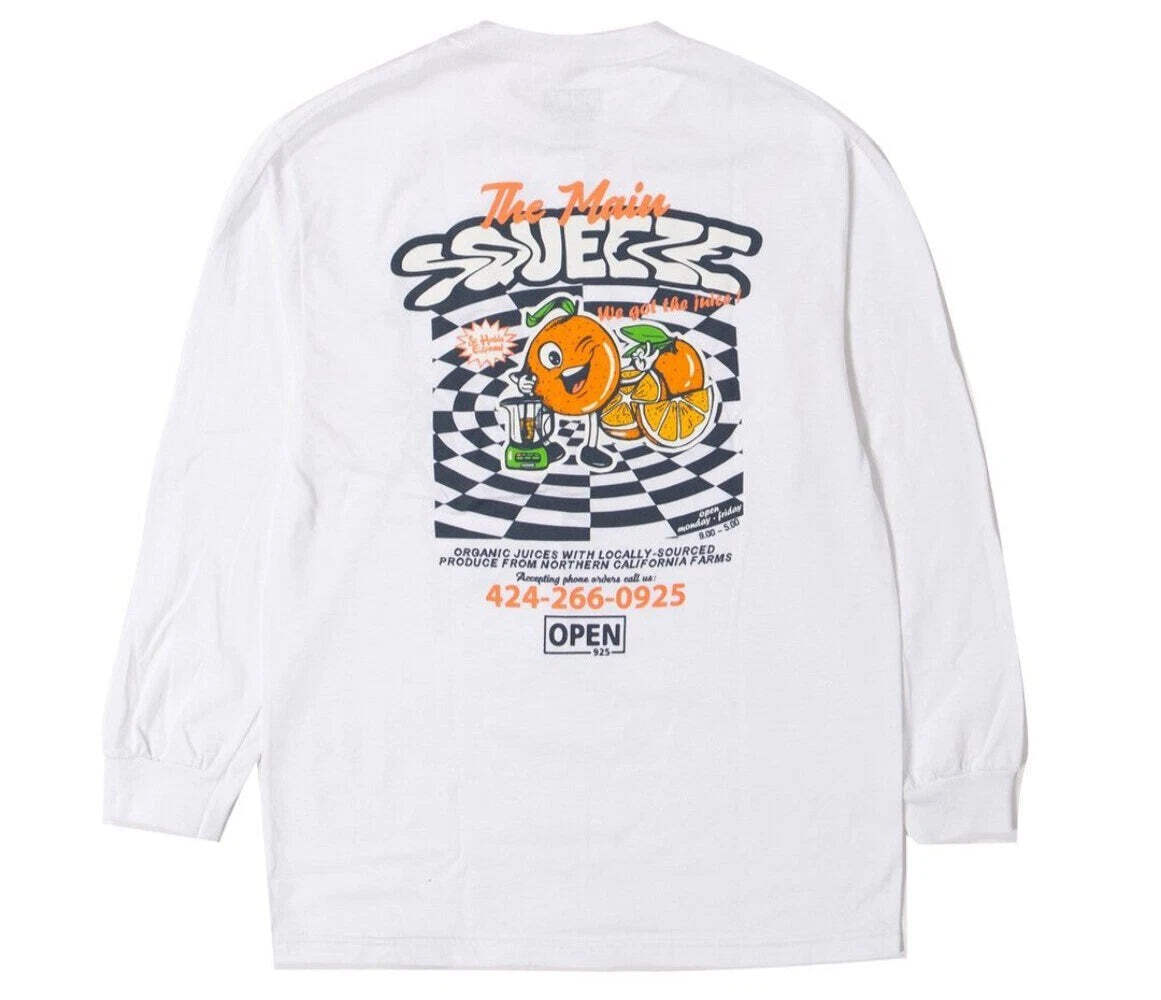 Открытая мужская футболка с длинным рукавом 925 Main Squeeze LS белого цвета Унисекс 3890₽