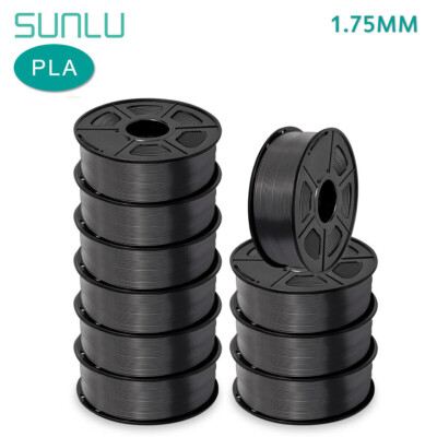 SUNLU 10KG PLA Kohlefaser 3D Drucker Filament  1.75mm Spule +/- 0,02mm Schwarz