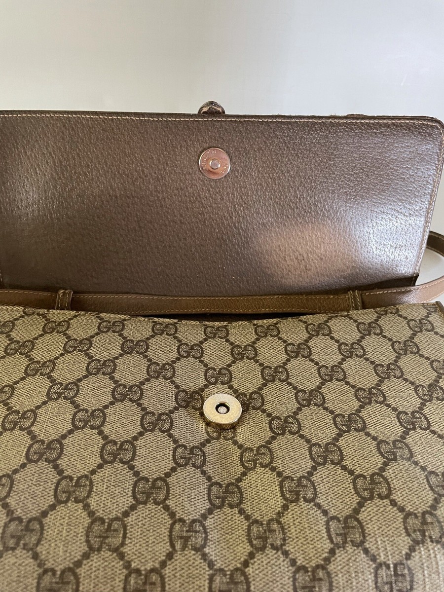 Vintage Gucci Clutch Shoulder Bag Purse Old Gucci 94.02.050 Vintage Gucci Clutch Shoulder Bag Purse Old Gucci 94.02.050