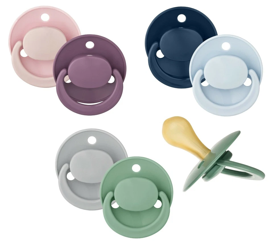 2 Stück Baby Nova Schnuller Beruhigungssauger Latex Runde Kirsch Form UNI 0-24M