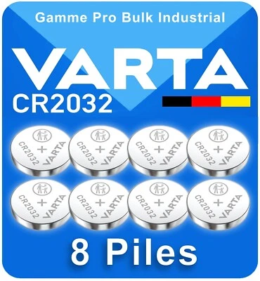 8 x Varta CR2032 CR2016 CR2025 - CR 2032 2016 2025 Piles Bouton 3V Bulk Indus