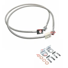 For Jeep TJ YJ & XJ 87-06 26" Long Stainless Steel FRONT Extended Brake Line Kit