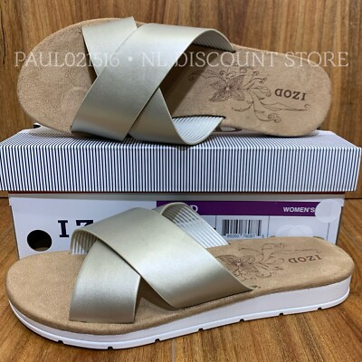IZOD Women's Alyssa Strap Sandal ~ Gold ~ Various Sizes ! !
