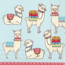 Happy Llamas Paper Luncheon Napkins