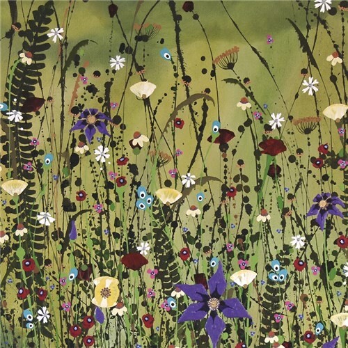 Wild Abandon - Fine Art Blank Greeting / Birthday Card - Flowers Meadow Garden