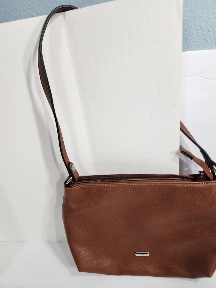 Vintage Ralph Lauren Chaps Brown Zippered Shoulder Strap Pouch Purse - Image 2 of 4