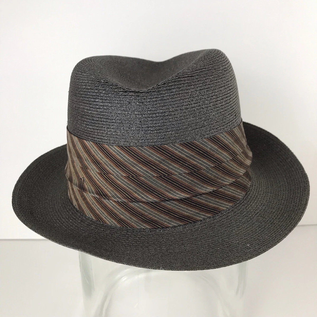 Vintage Stetson Premier Fedora Straw Hat Size 7 1/4