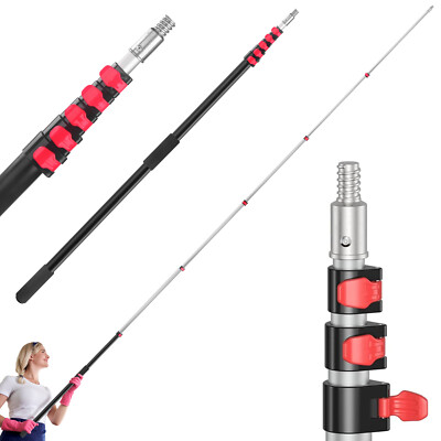 GameXcel Telescoping Extension Pole Flip-Lock For Cleaning Pool Window Painting