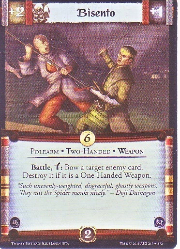 Legend of the Five Rings L5R CCG TF Twenty Festivals Bisento