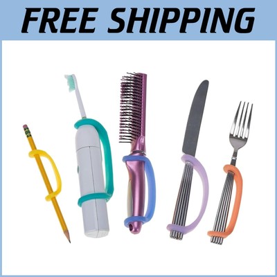 Universal Silicone Cuff Aid - Adaptive Eating Tools for Limited Grip (5 Pack)