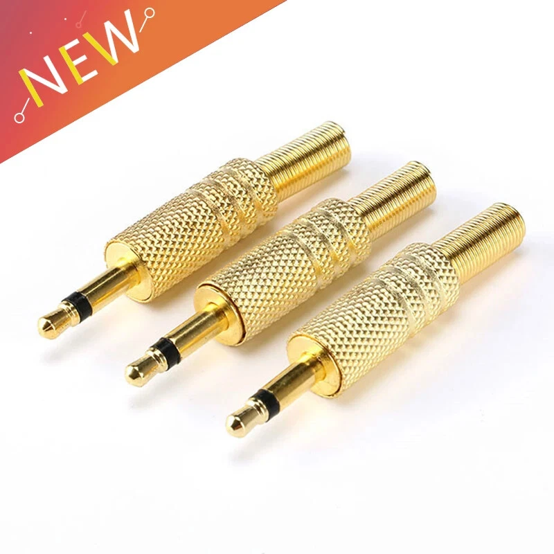 5x Gold Plated 3.5mm RCA Audio Connector Plug Jack - Image 2 of 4