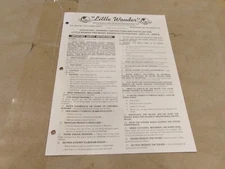 OPER., ASSEMBLY INSTRUCTIONS AND PARTS LIST FOR LITTLE WONDER PRO MODEL EDGERS