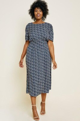modest plus size midi dress
