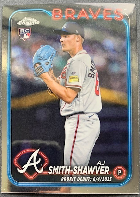 2024 TOPPS CHROME UPDATE AJ SMITH-SHAWVER #USC87 ATLANTA BRAVES ROOKIE DEBUT RC