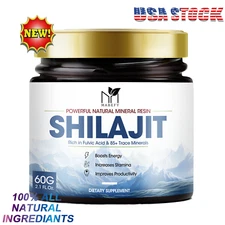 60g Natural Mineral Resin Shilajit,Fulvic Acid,85+Trace Minerals,Boost Energy
