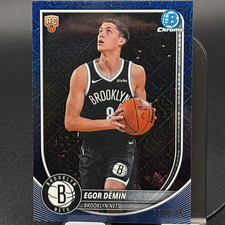 2025-26 Bowman - Chrome Egor Demin #BCV-8 Navy Mojo Refractor /175 (RC)