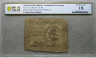 1776 $3 Continental Currency Dean Oakes Collection Fr. CC-33 PCGS Fine 15 - #267