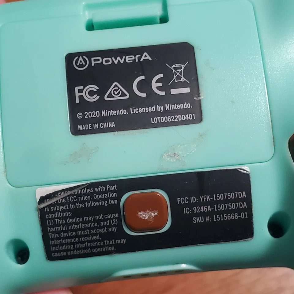 Nintendo Switch PowerA Animal Crossing Wireless Controller - FOR PARTS Turns On - Image 3 of 4