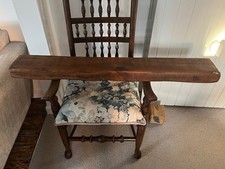 oak beam mantle shelf, used, waxed. 110cm long, 15cm wide & 7cm deep.