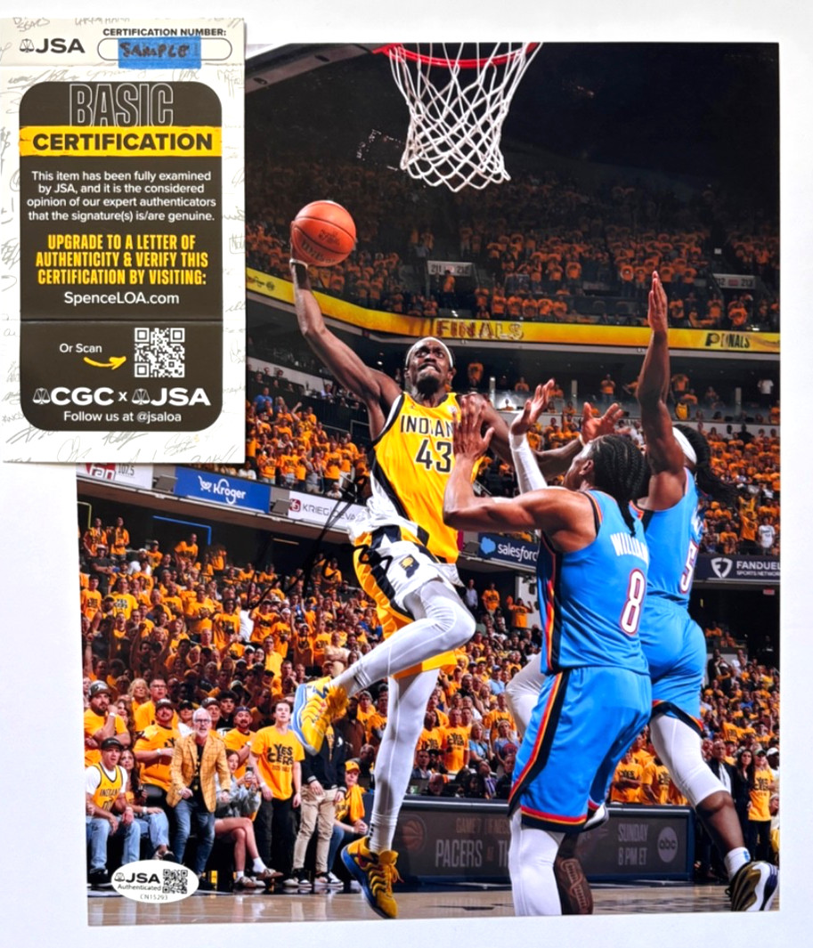 PASCAL SIAKAM SIGNED 8X10 PHOTO INDIANA PACERS 2025 NBA BASKETBALL FINALS JSA