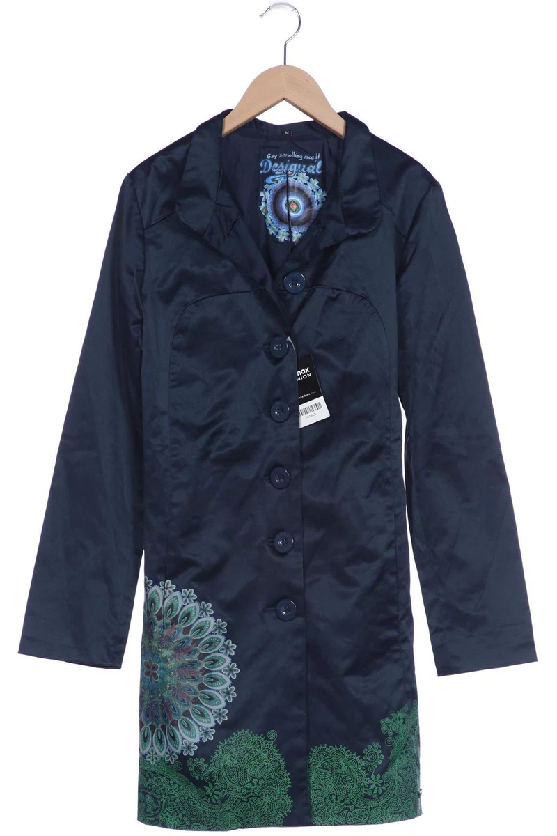 Desigual Mantel Damen Jacke Parka Gr. 38 Baumwolle Marineblau #a3b3kwx