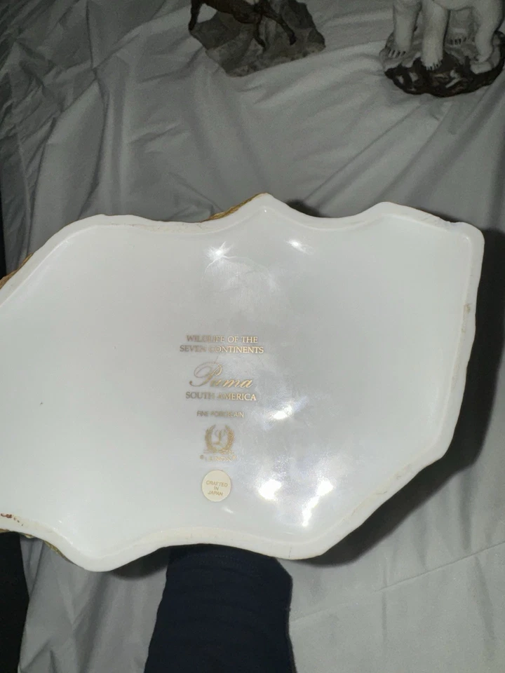 Estatuilla de porcelana Lenox Wildlife of the Seven Continents Sudamérica PUMA Foto 3 de 3