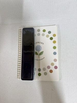 Watercolor Painting Set Workbook Flowers Book 12 Colors Paints & 3 Brushes