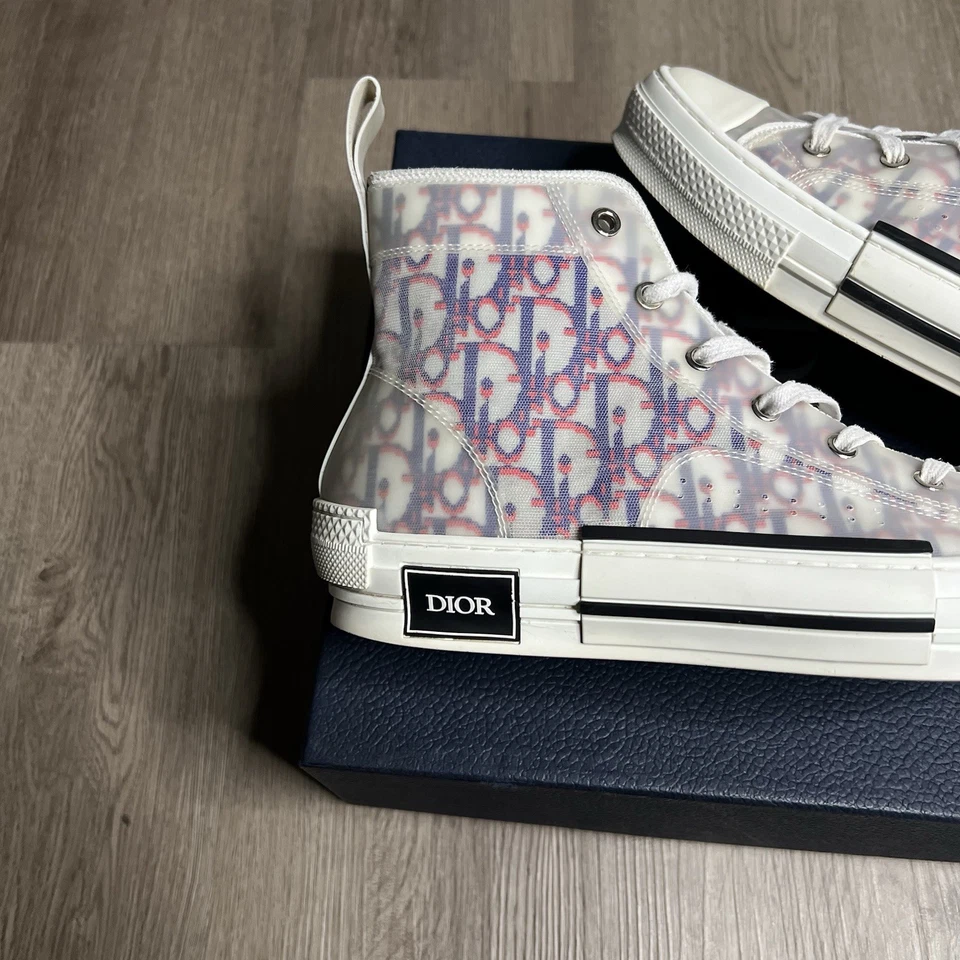 Size 9M US (42) - Dior B23 High Top Oblique Blue Red - Image 3 of 4