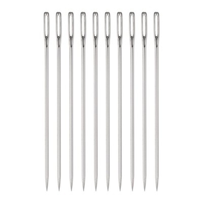 10pcs 2.95 Inch Upholstery Needles Stainless Steel Large Eye Sewing Needles