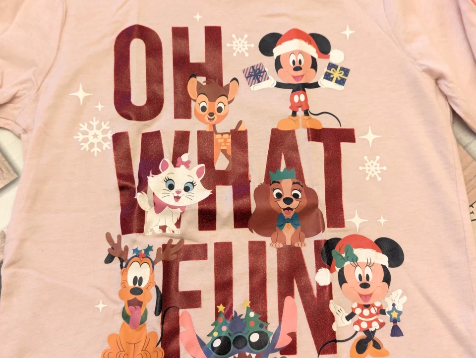 Matalan Kids Pink Disney Christmas Long Sleeve T-Shirt 5/6 Years 110/116 CM - Image 4 of 4