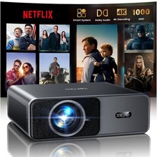 Proiettore 4K[Compatibile con Netflix/Dolby]1000 ANSI Regolazione Auto Dell