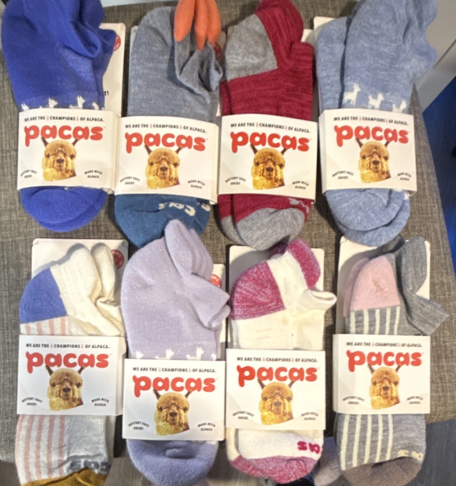 Pacas Alpaca women’s Athletic Socks Soft Non-Itch Low Cut Multicolor 8 Pairs