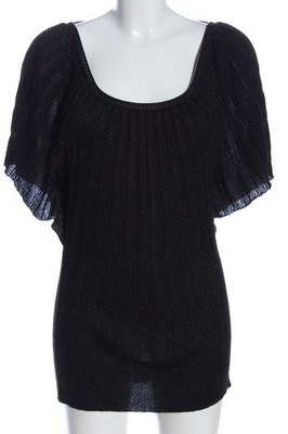 3 SUISSES Kurzarm-Bluse Damen Bluse Gr. DE 38 schwarz Casual-Look