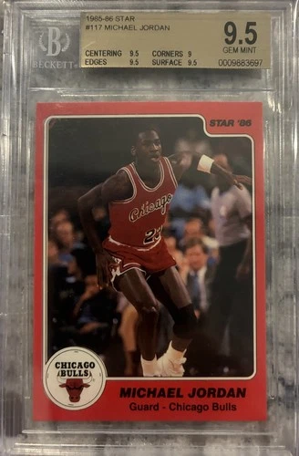 1985-86 Star - Michael Jordan #117 (RC) BGS 9.5