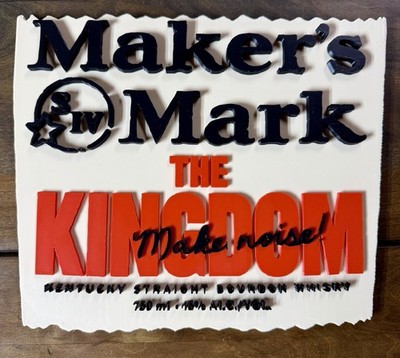 Kansas City Chiefs  The Kingdom  3D Makers Mark Whiskey Bar Sign 2025 Edition