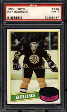 1980-81 Topps Boston Bruins Ray Bourque #140 HOF RC PSA 7