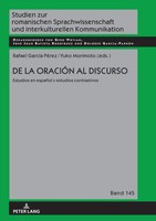 De La OracióN Al Discurso: Estudios En EspañOl Y Estudios Contrastivos | Buch
