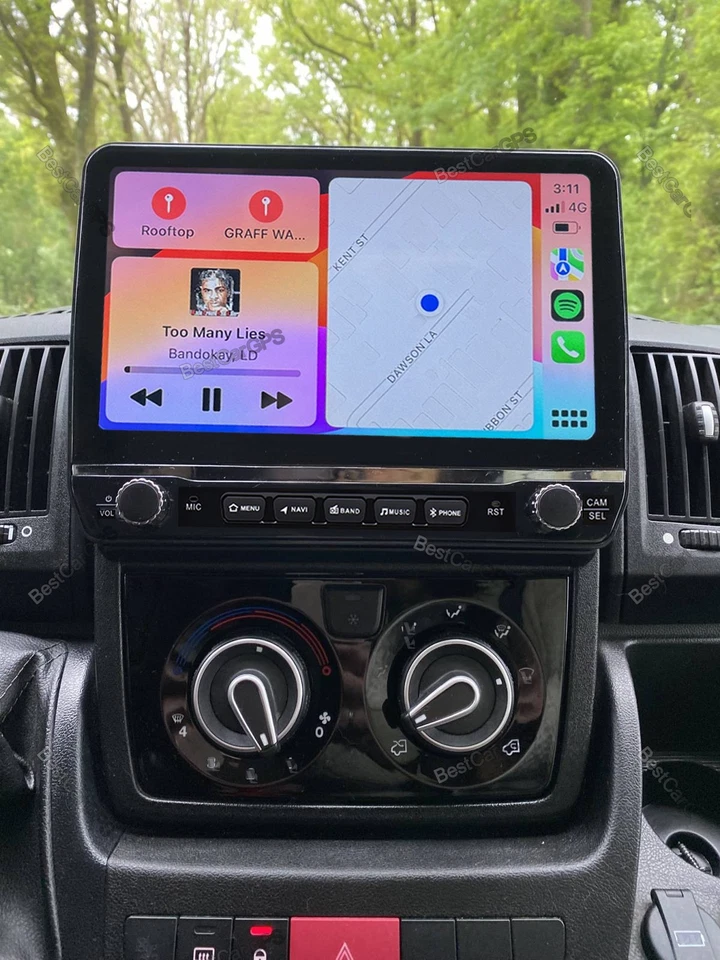 10" For Citroen Relay Peugeot Boxer Fiat Ducato Android 15 Carplay Radio Sat Nav - Image 4 of 4