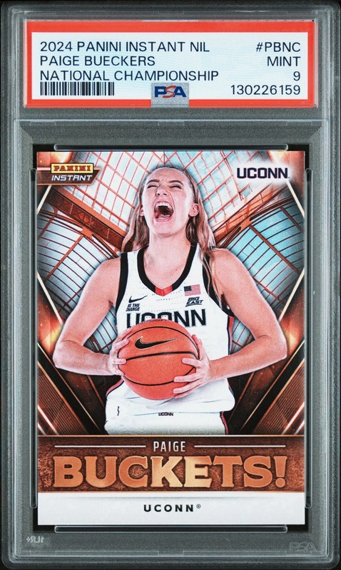 PSA 9 Paige Bueckers 2024 Panini Instant NIL National Championship UCONN