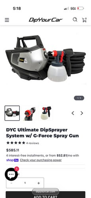 #ad #ad DYC G FORCE DIPSPRAYER SYSTEM for Plasti Dip By Earlex Wagner Spray Gallon Dip $220.00