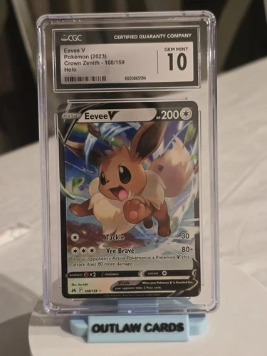 2023 Pokemon Eevee V Crown Zenith 108/159 CGC 10