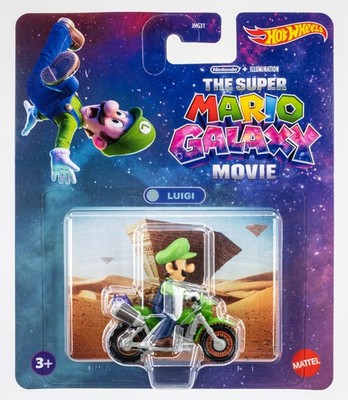 2026 Hot Wheels Super Mario Galaxy Movie | 3-Bike Set | Luigi