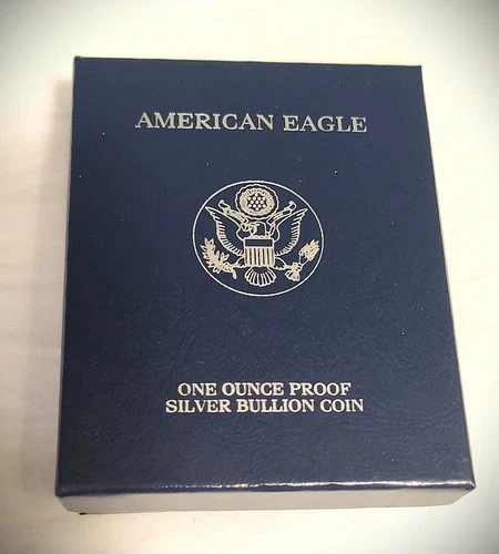 2001-W Proof $1 American Silver Eagle Box, OGP & COA