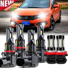 For Honda Civic Sedan 2004-2015 6X Led Headlight + Fog Light Bulbs Kit NEW 2026