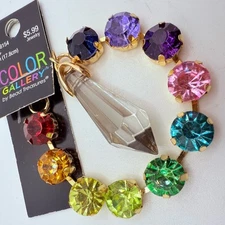Color Gallery Mixed Bead Strand Crystal Pendant